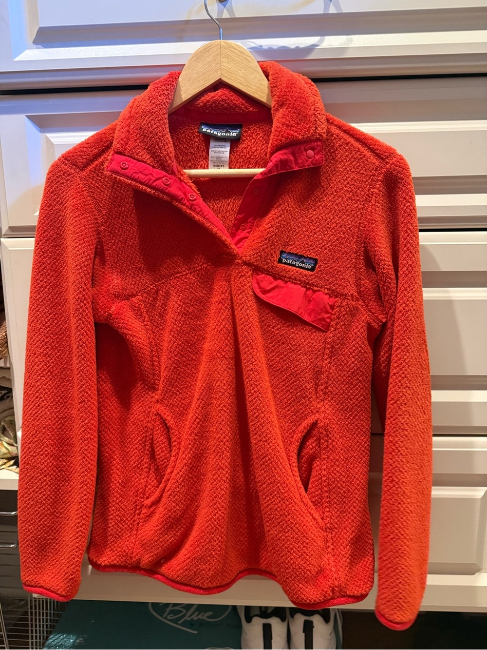 Patagonia women’s burnt Orange Pullover Fleece XS